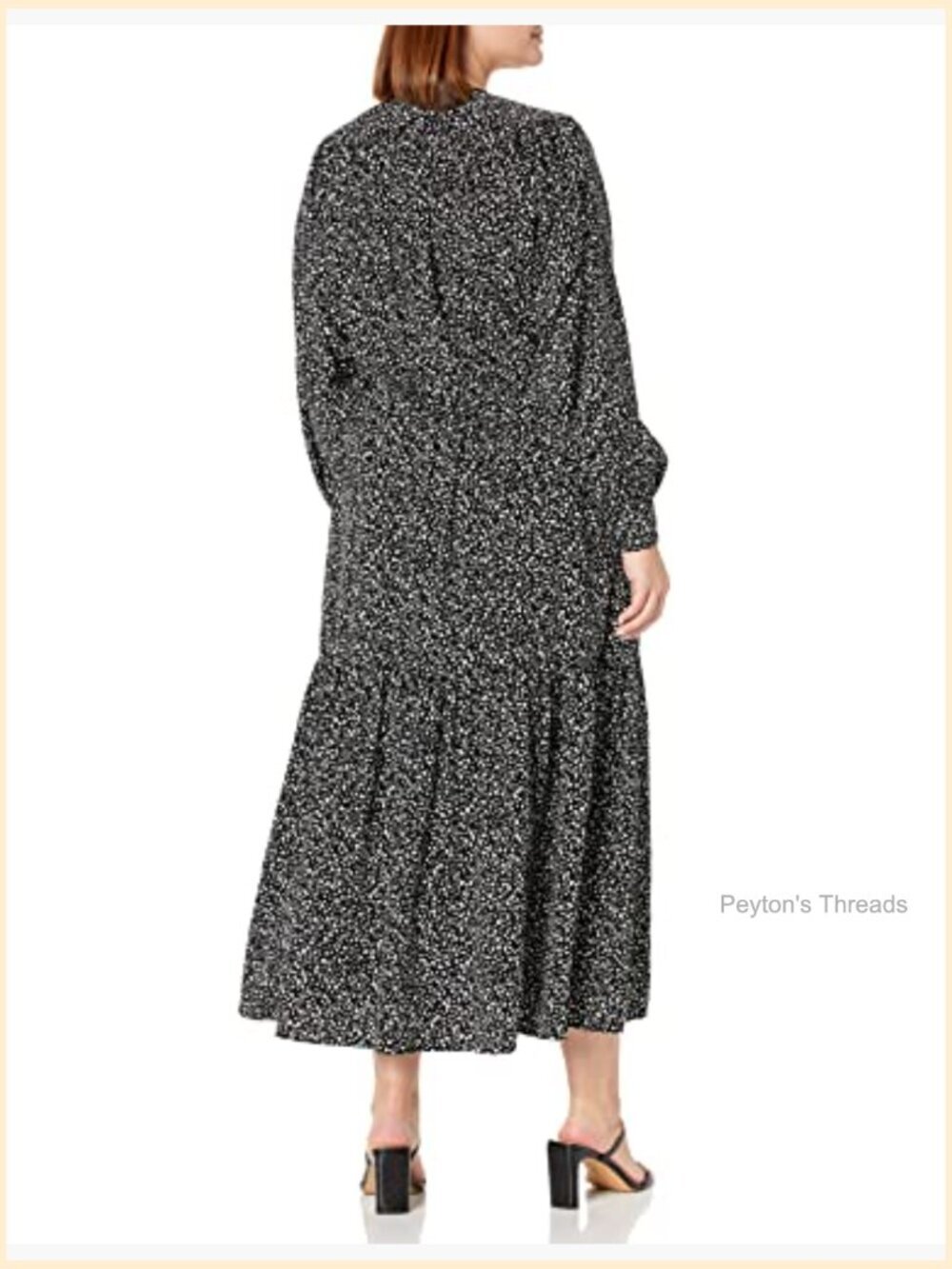 Pre-Loved A-Line Midi Dress with Ditsy Floral Print - Size S (0-2) - Picture 2 of 6